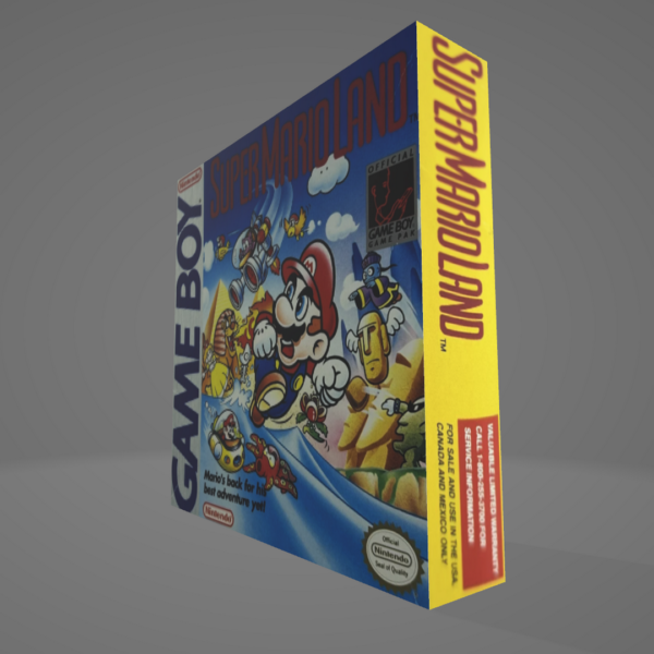 mario land box package 3d front