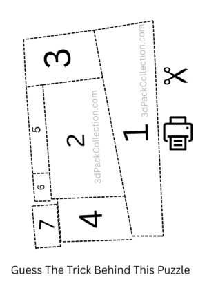Guess the trick behind this printable puzzle